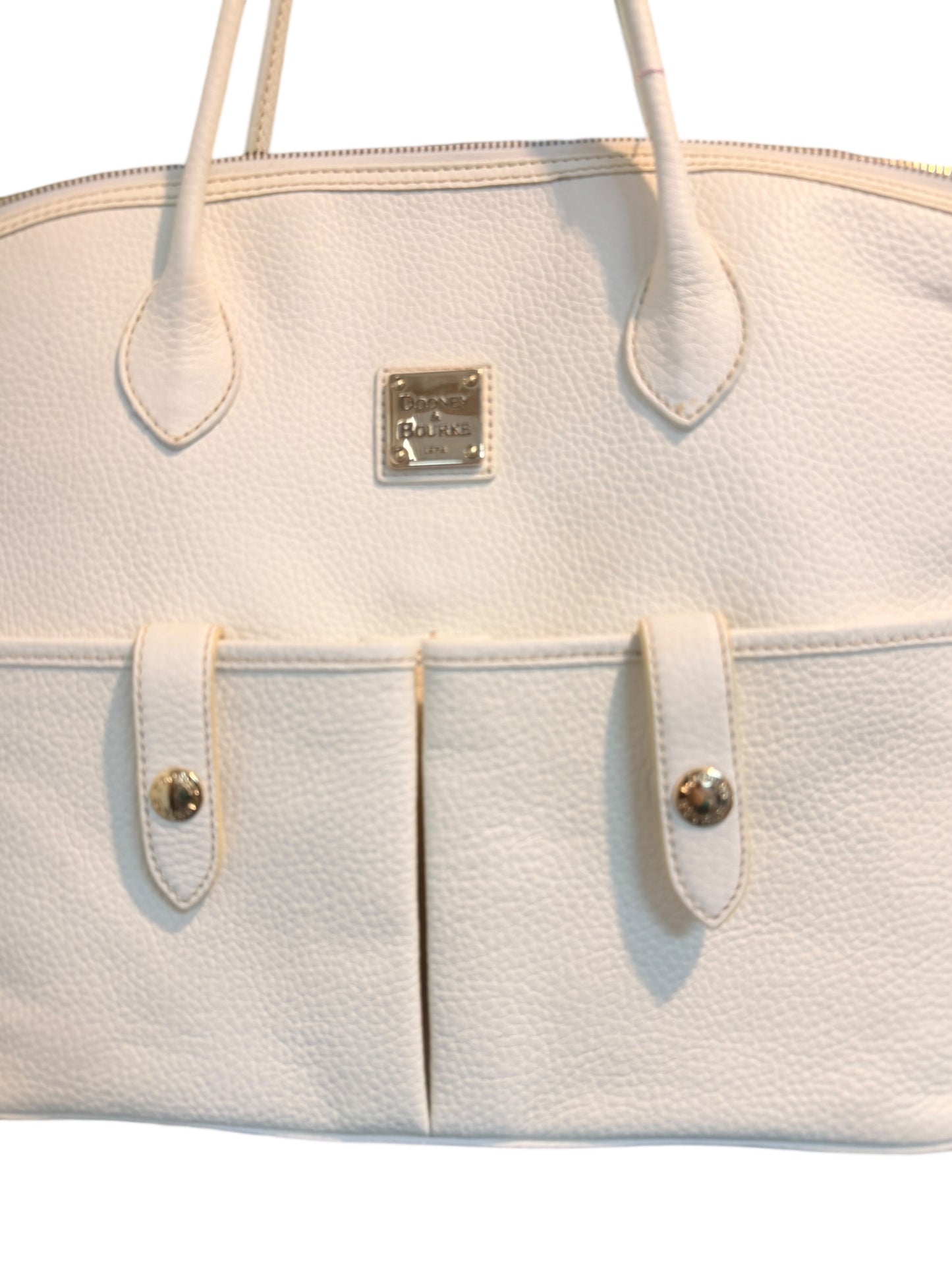 Dooney & Bourke White Leather Tote Bag