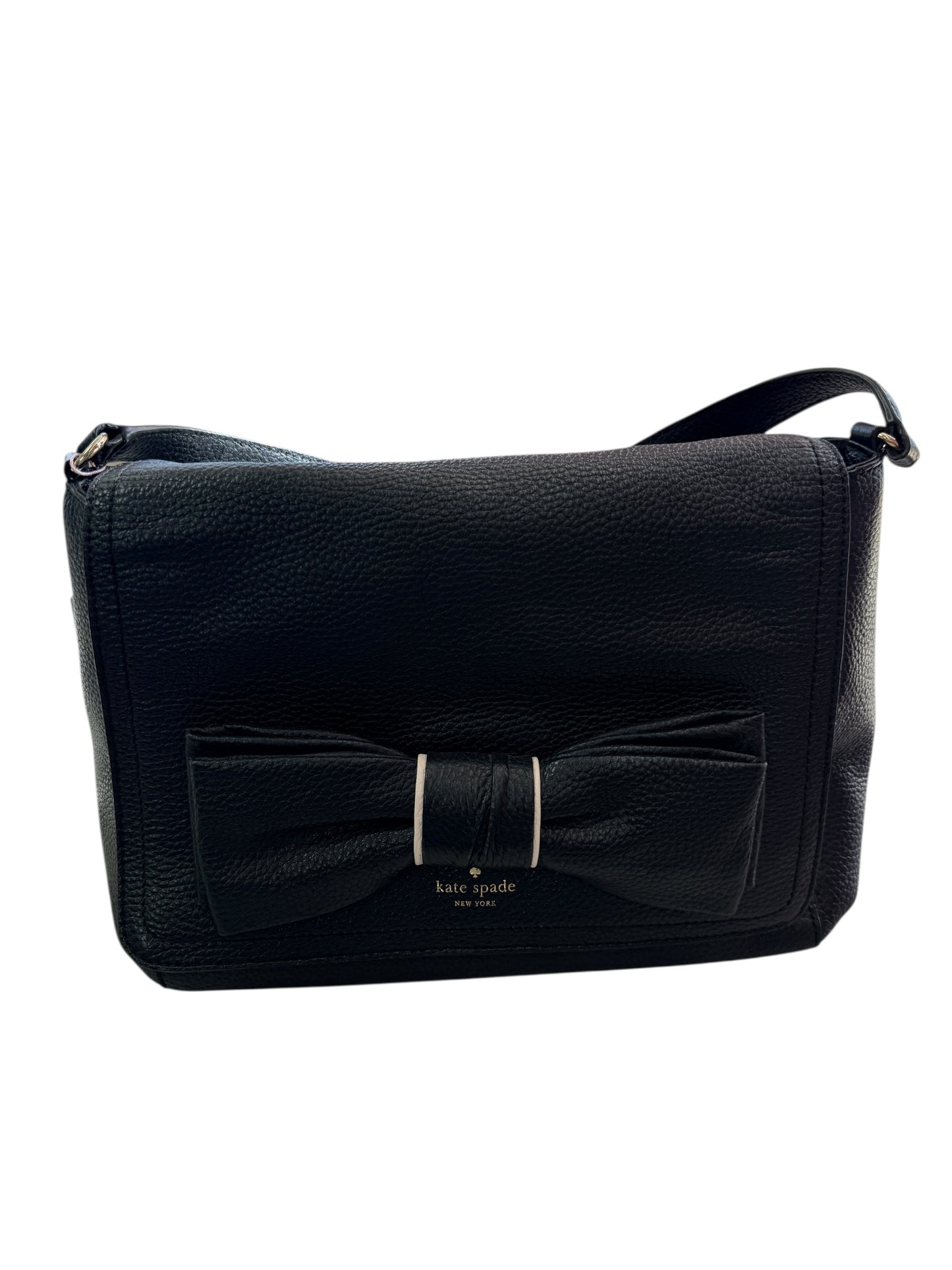 KATE SPADE Bow Bag Black Pebbled Leather