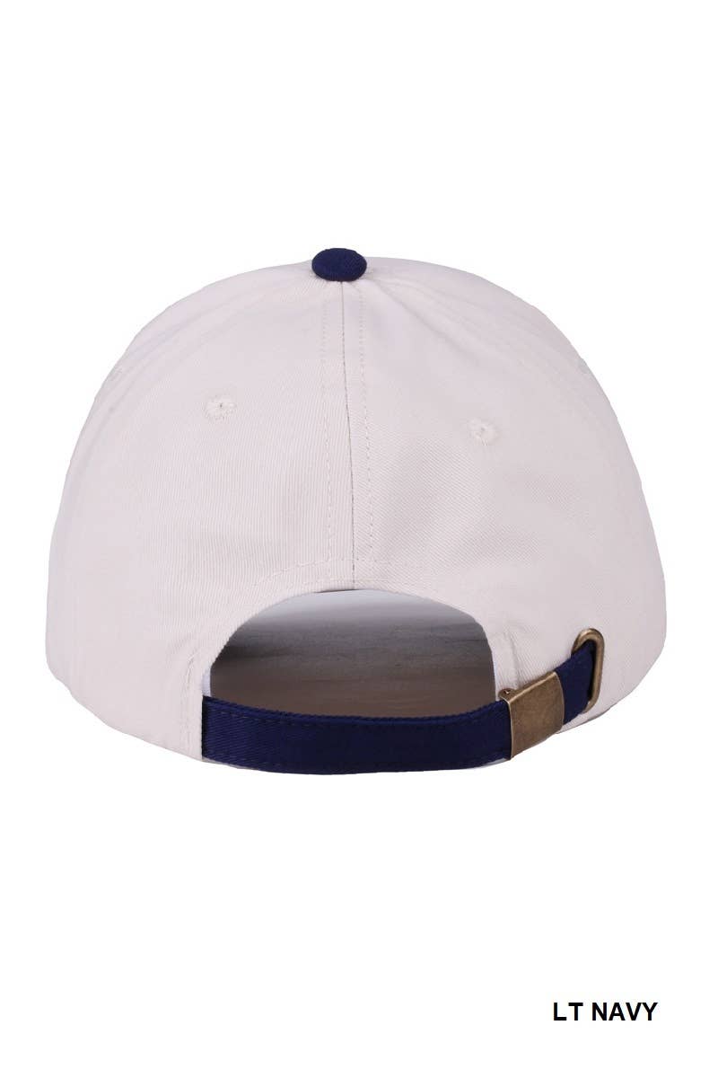 Kiss Me Cowboy Two Tone Canvas Cotton Cap