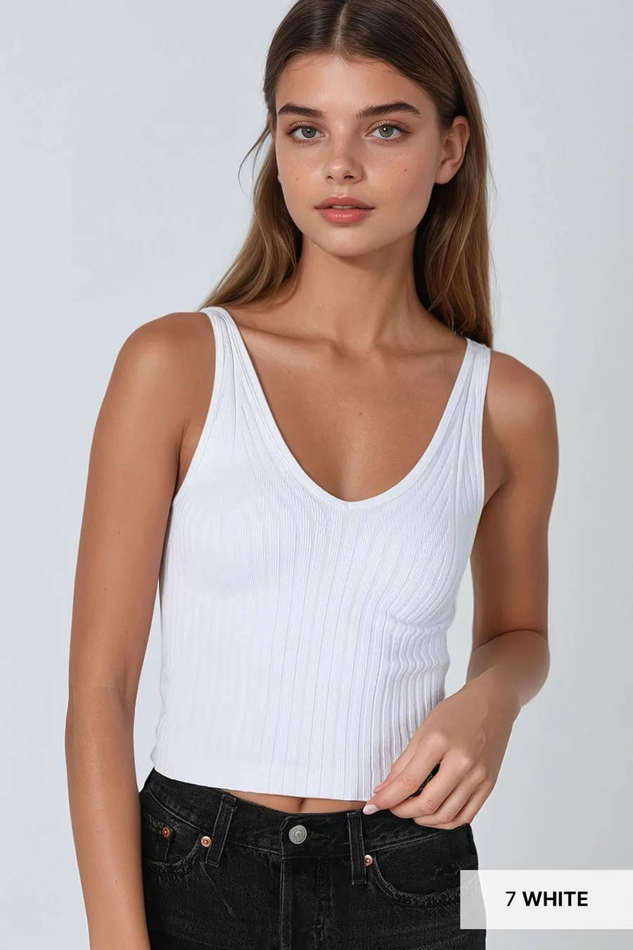 NEW NIKI BIKI Wide Ribbed Tank Top