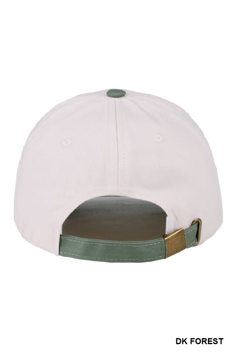 Not Flirting Two Tone Canvas Cotton Cap