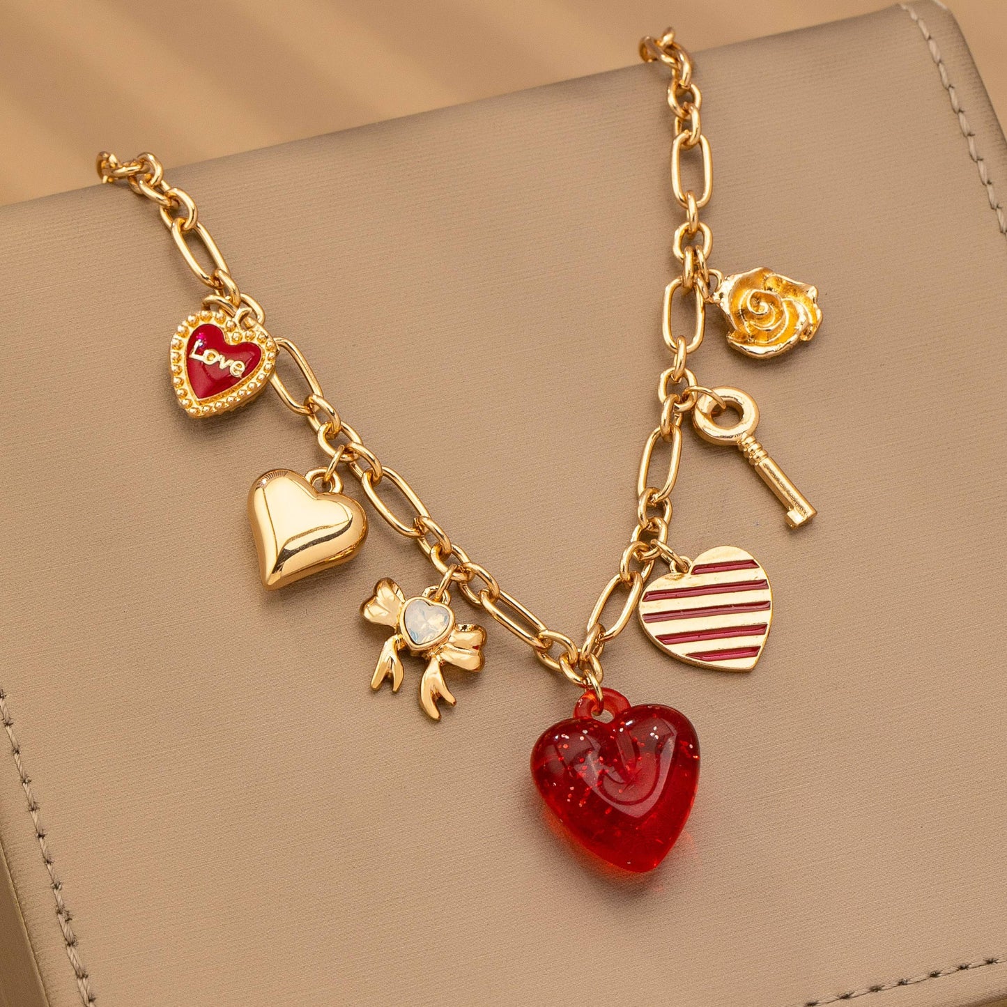 CHARM NECKLACE-HEARTS|80N92641