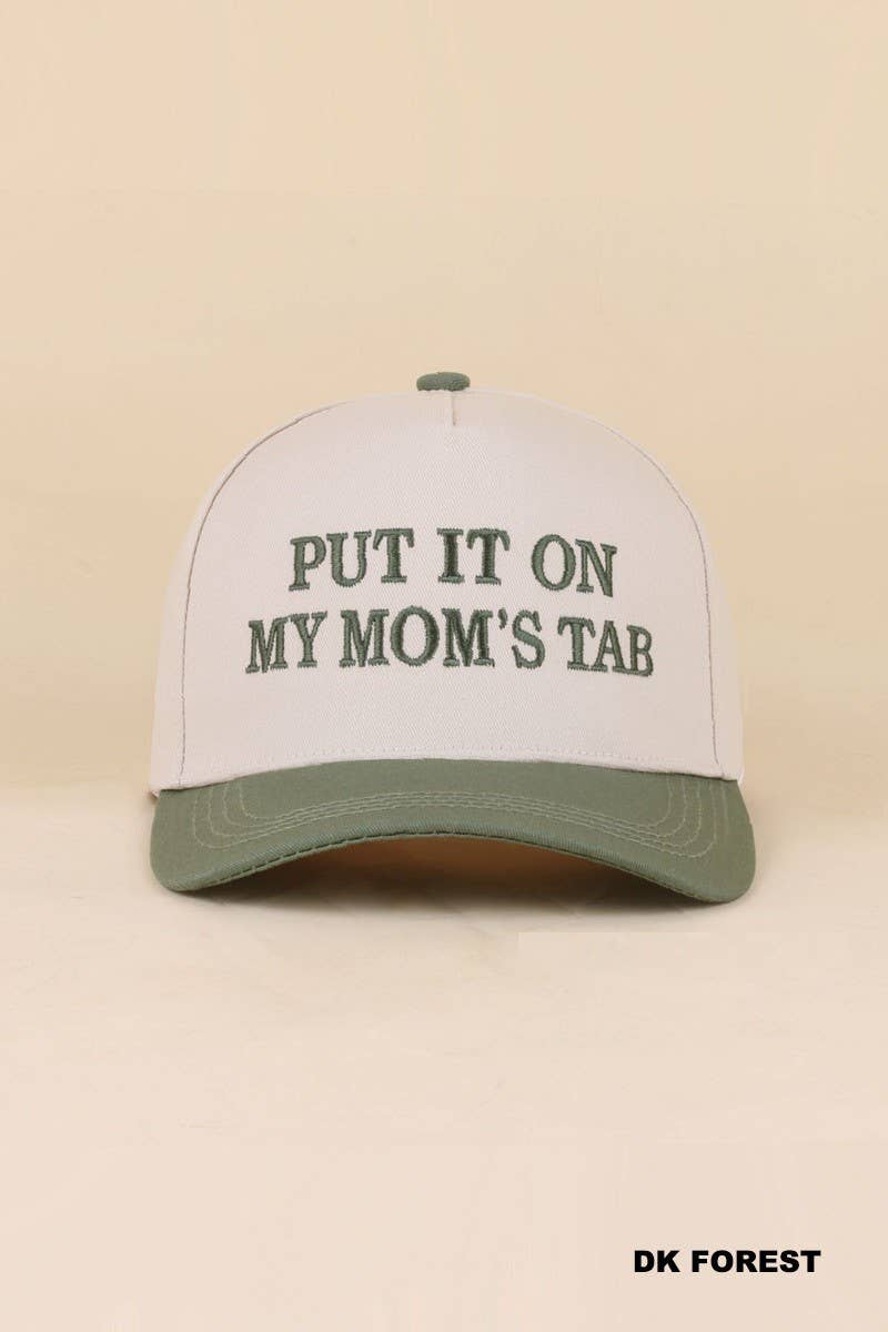 Put It On My Mom's Tab Two Tone Snapback Hat
