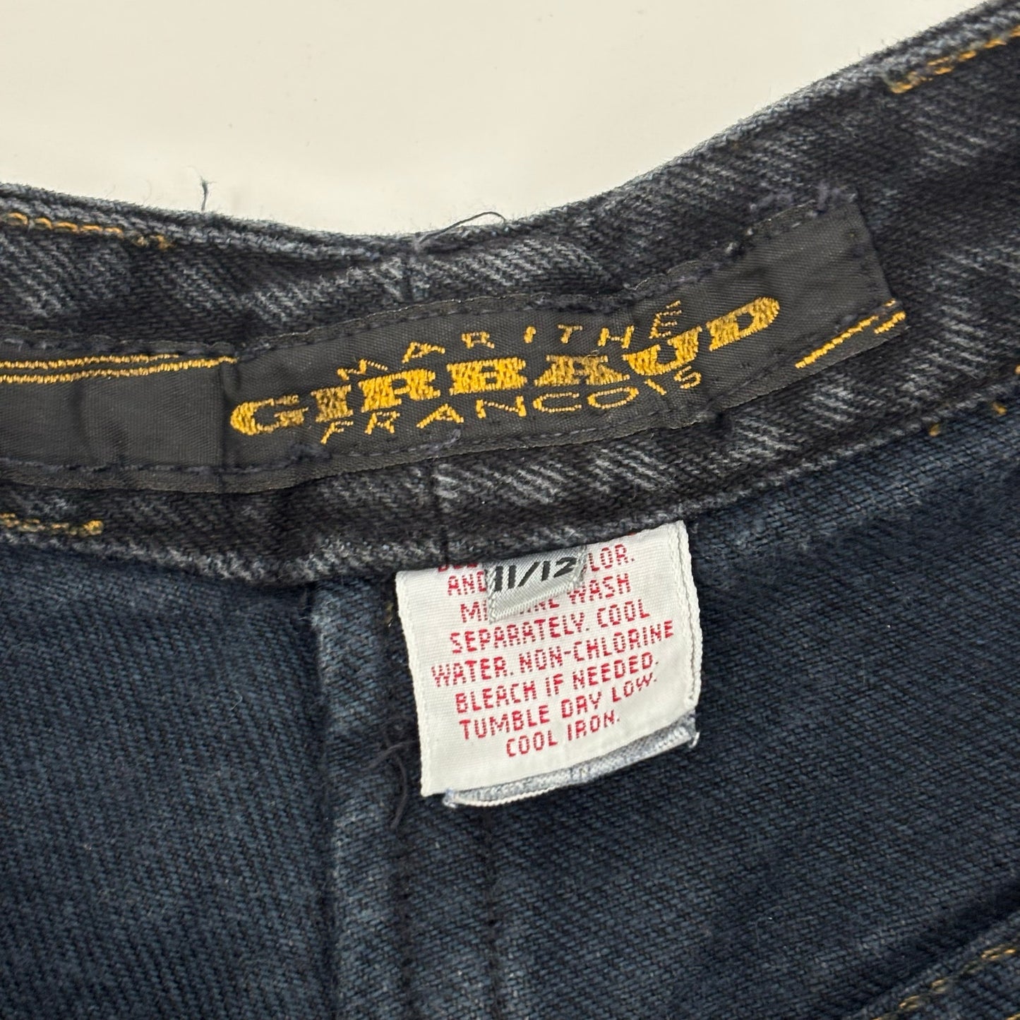 Vintage Marithe + Francois Girbaud Distressed Black Jean Shorts 11/12