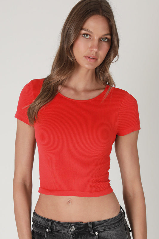 New NIKIBIKI RIBBED BABY TEE OS