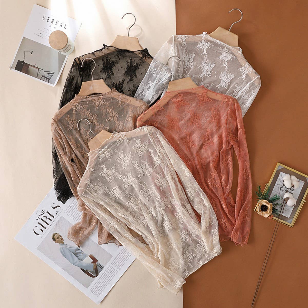 New Sheer Lace Top
