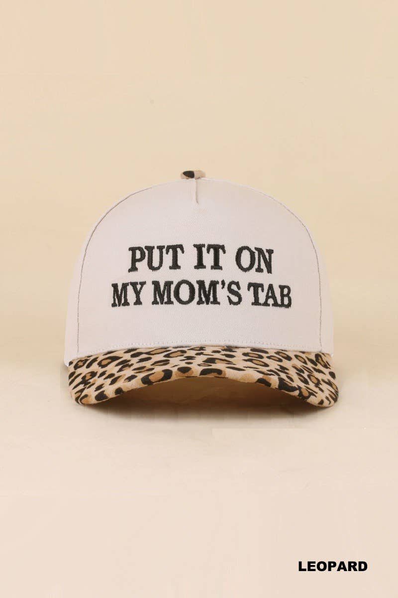 Put It On My Mom's Tab Two Tone Snapback Hat