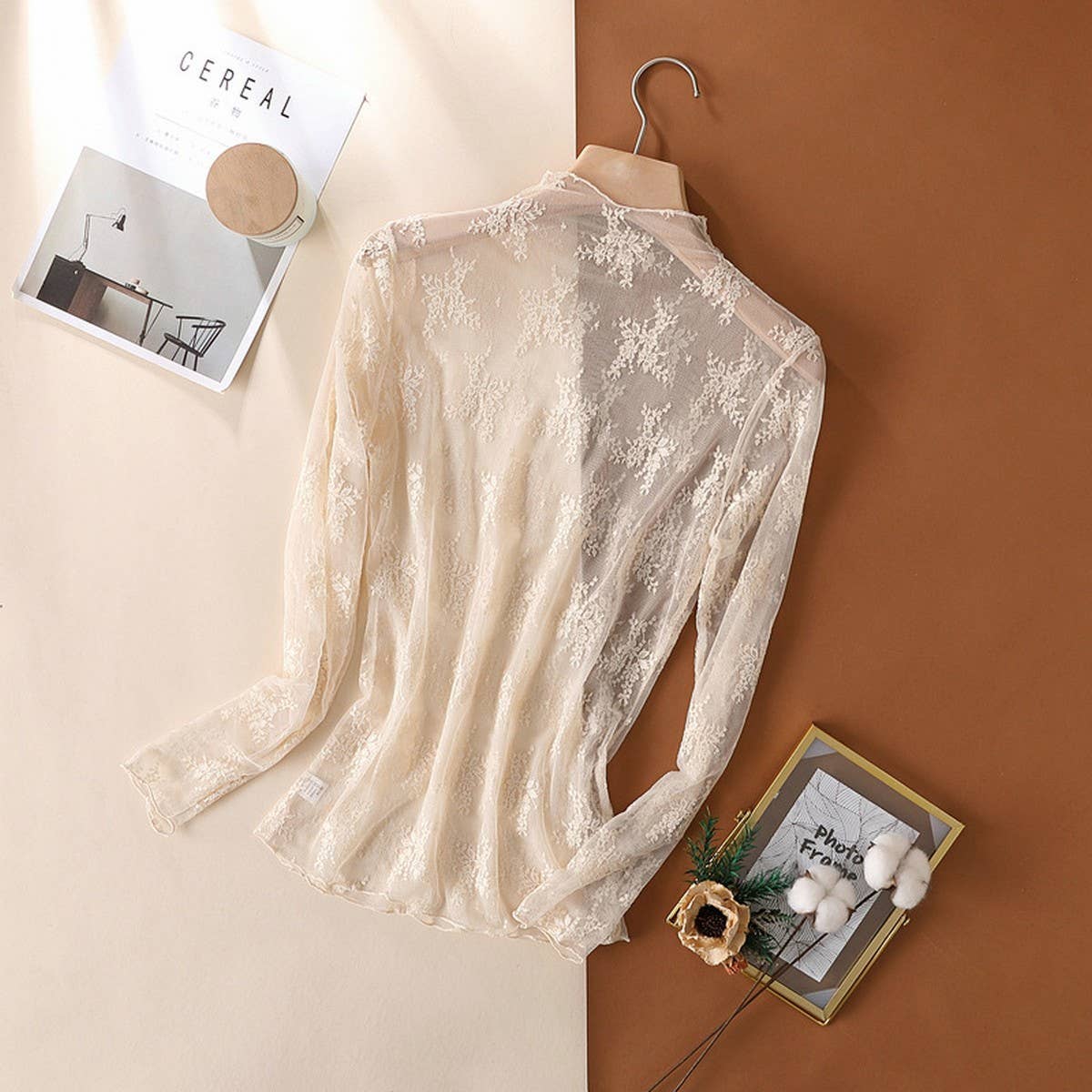 New Sheer Lace Top
