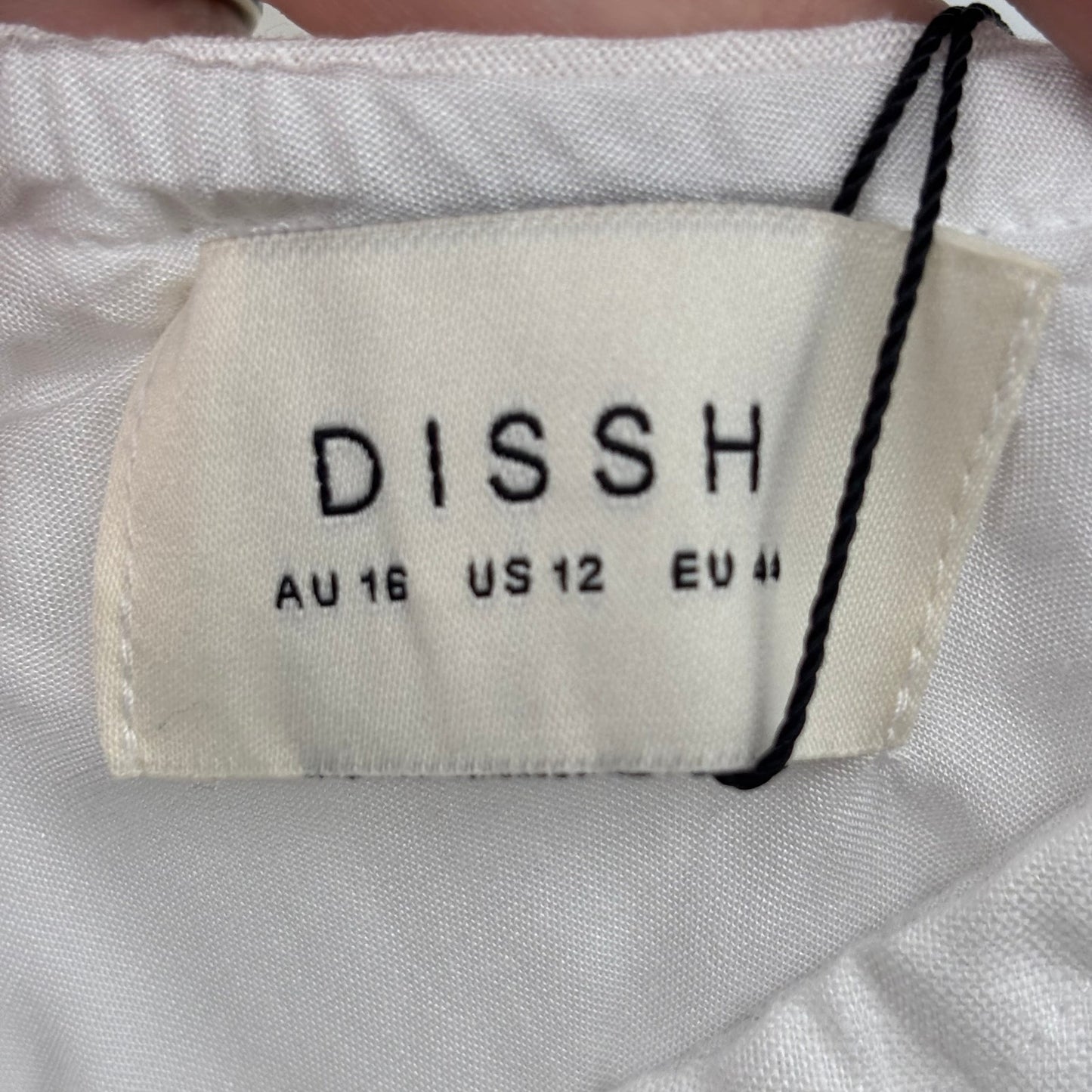 New Dissh Andrea White Linen Maxi Dress Womens 12