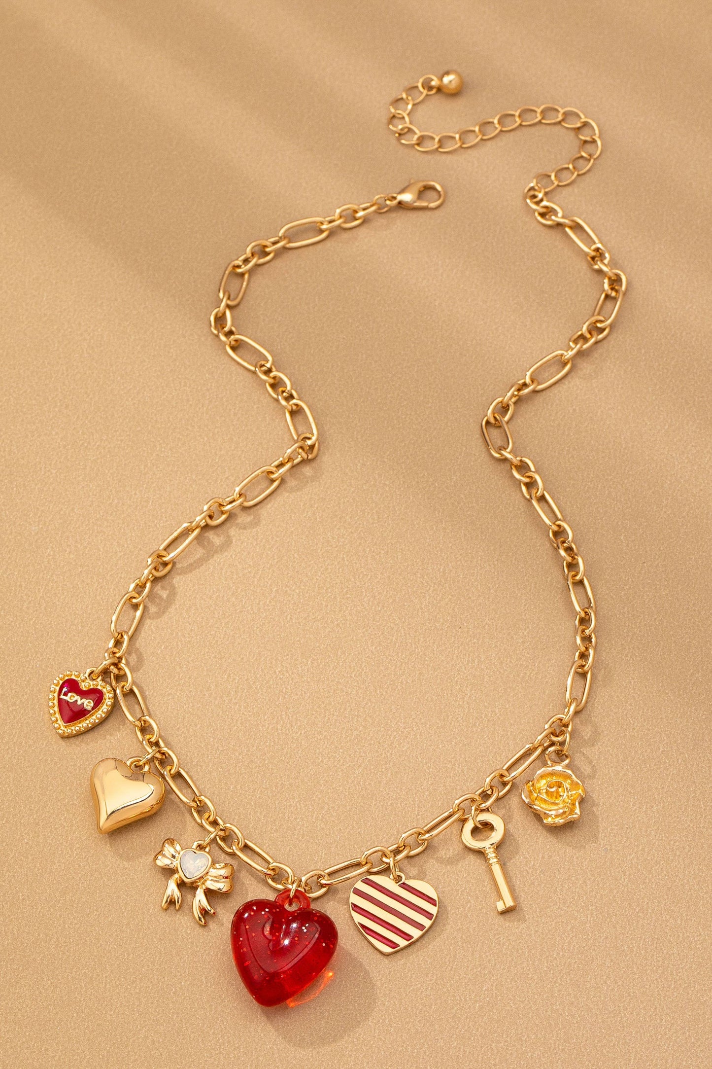 CHARM NECKLACE-HEARTS|80N92641