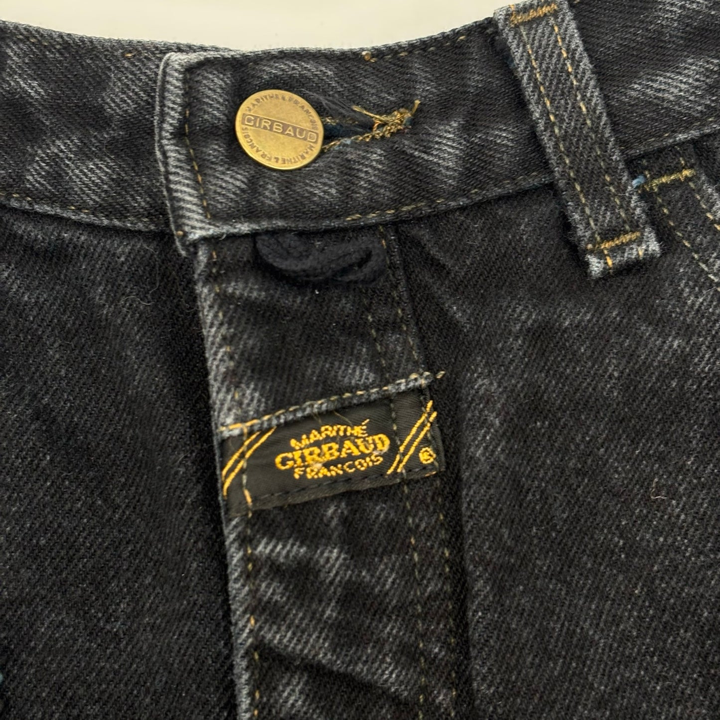 Vintage Marithe + Francois Girbaud Distressed Black Jean Shorts 11/12