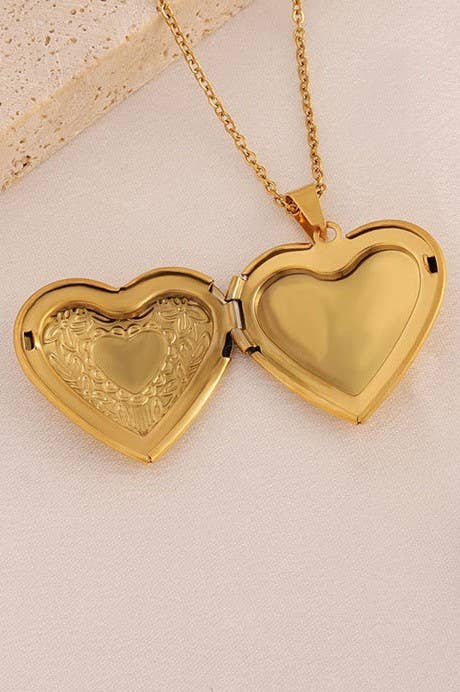 18K STAINLESS STEEL TARNISH FREE LOCKET NECKLACE | 40NK410