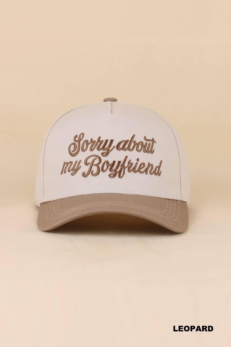 Sorry About My Boyfriend Two Tone Snapback Hat