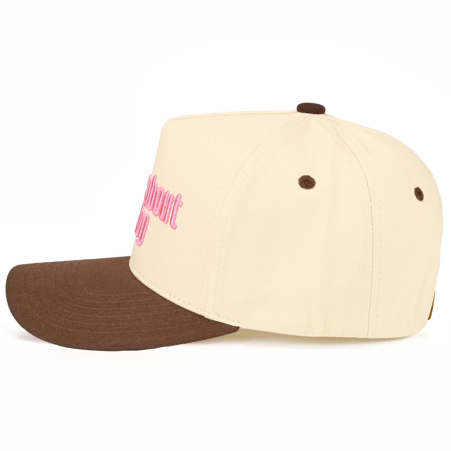 C.C ASK ME ABOUT MY DOG Letter on Two Tone Trucker Hat