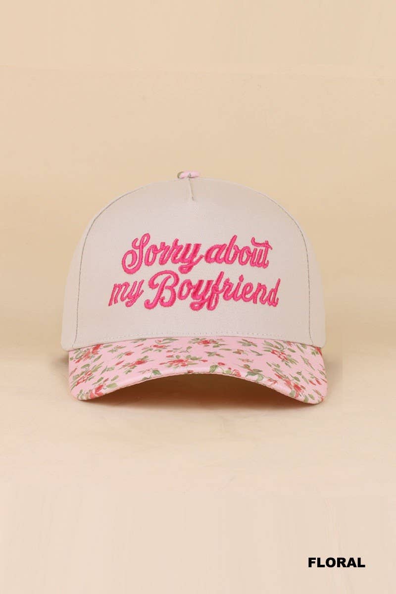 Sorry About My Boyfriend Two Tone Snapback Hat