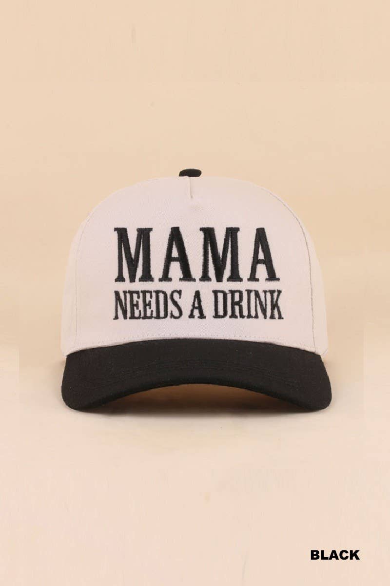 Mama Needs A Drink Two Tone Snapback Hat