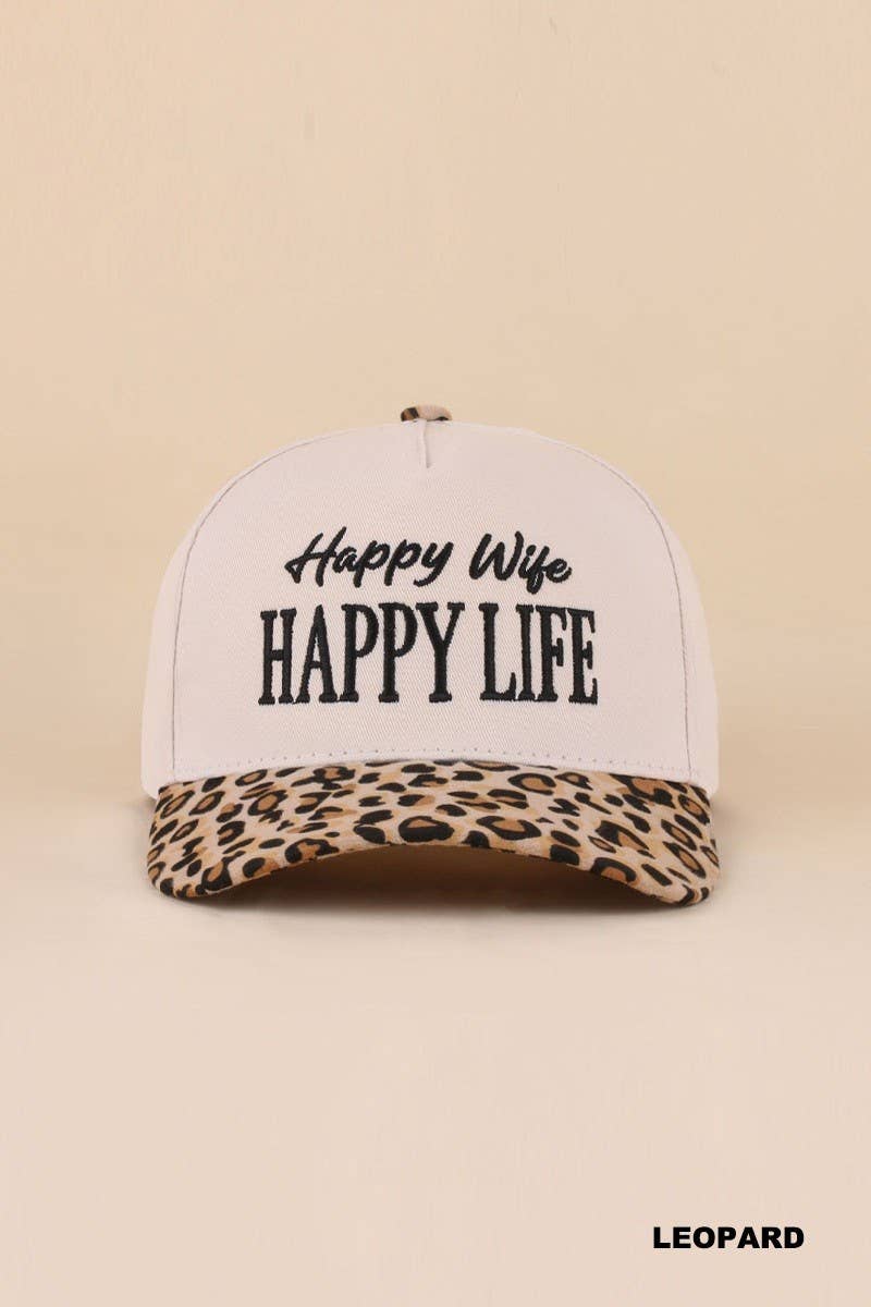 Happy Wife Happy Life Two Tone Snapback Hat