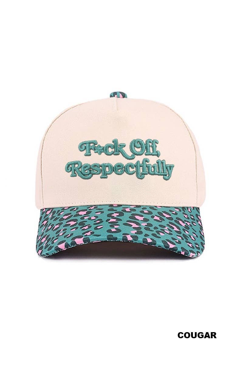 Fxck Off, Respectfully Two Tone Canvas Cotton Cap
