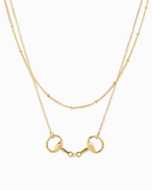 Layered Double Horsebit Necklace