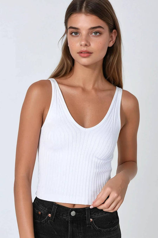NEW NIKI BIKI Wide Ribbed Tank Top