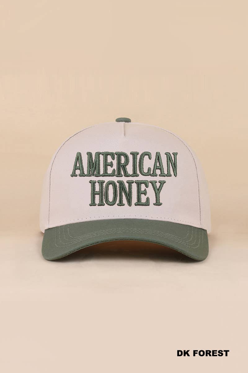 American Honey Two Tone Canvas Cotton Cap