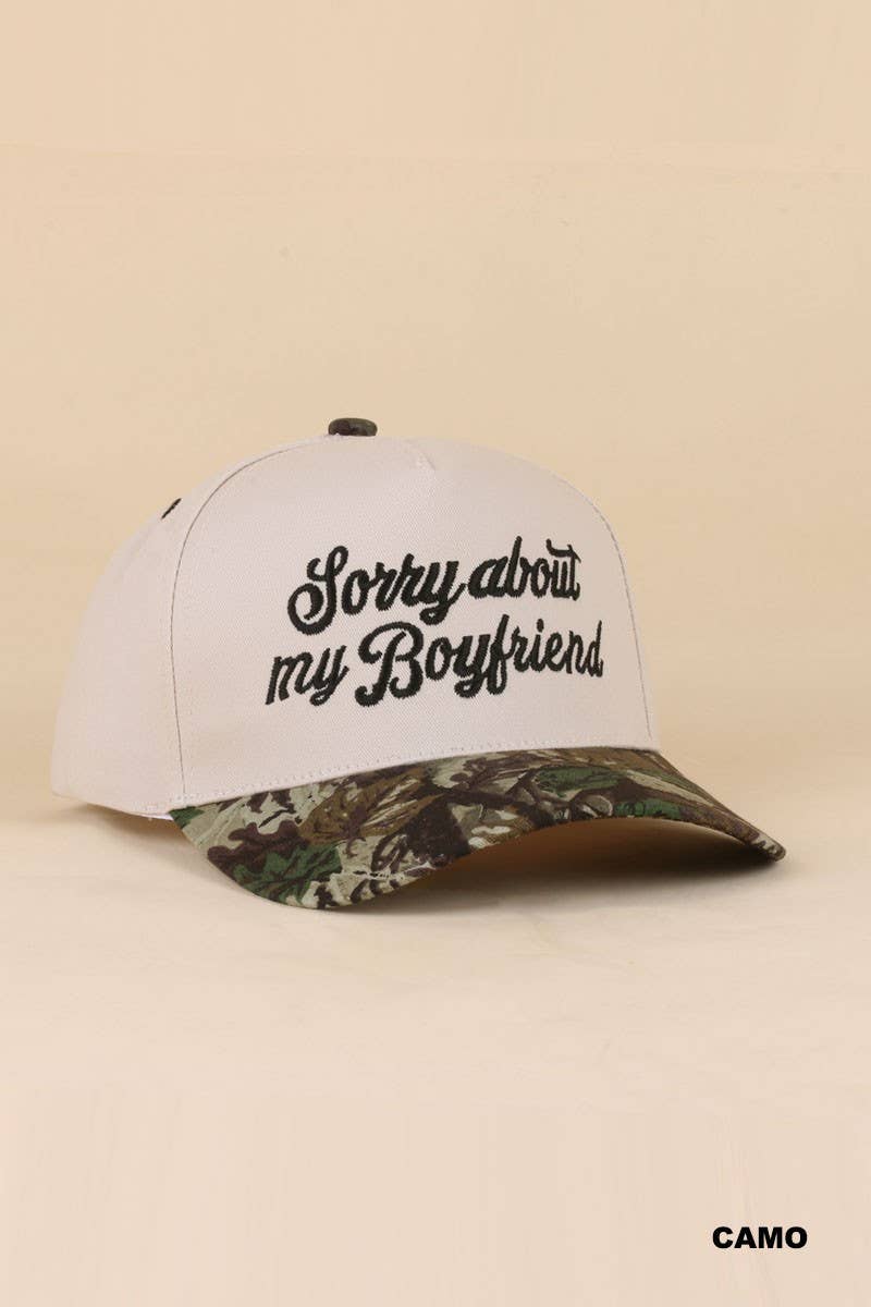 Sorry About My Boyfriend Two Tone Snapback Hat