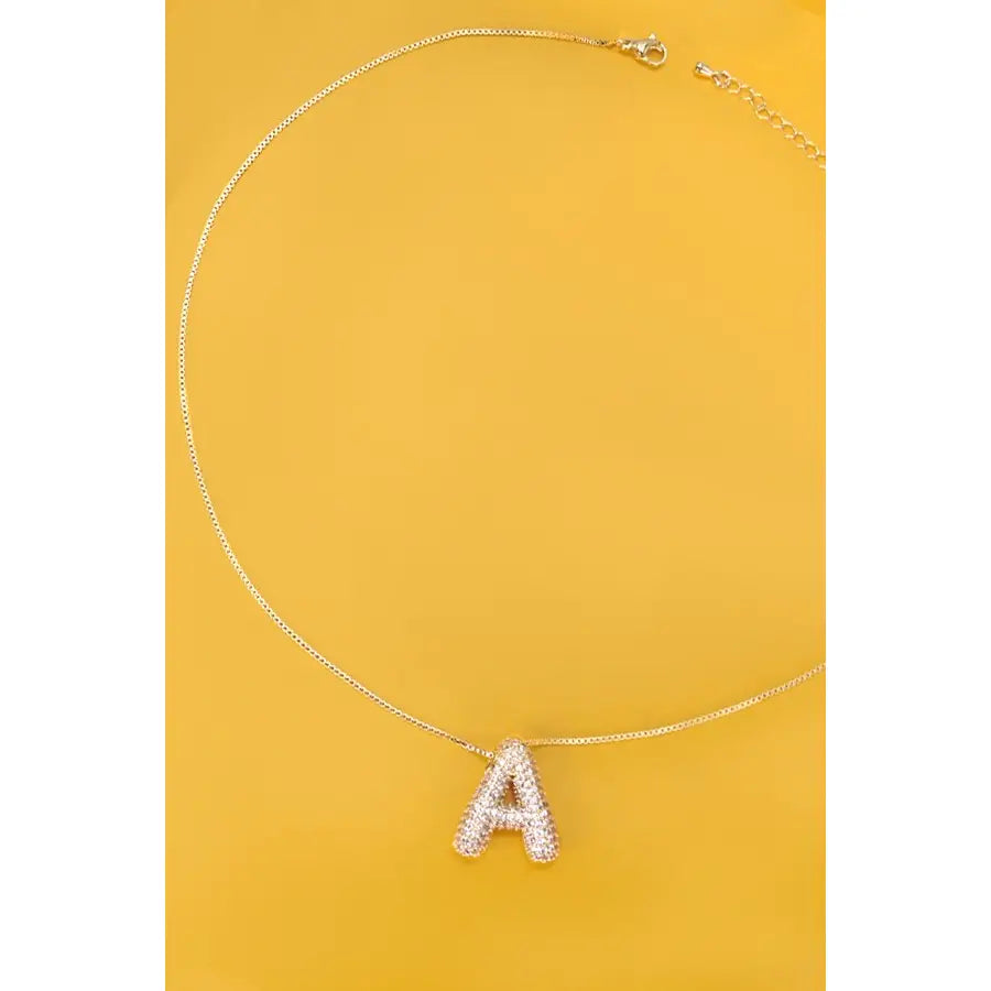 INITIAL PAVE NECKLACE