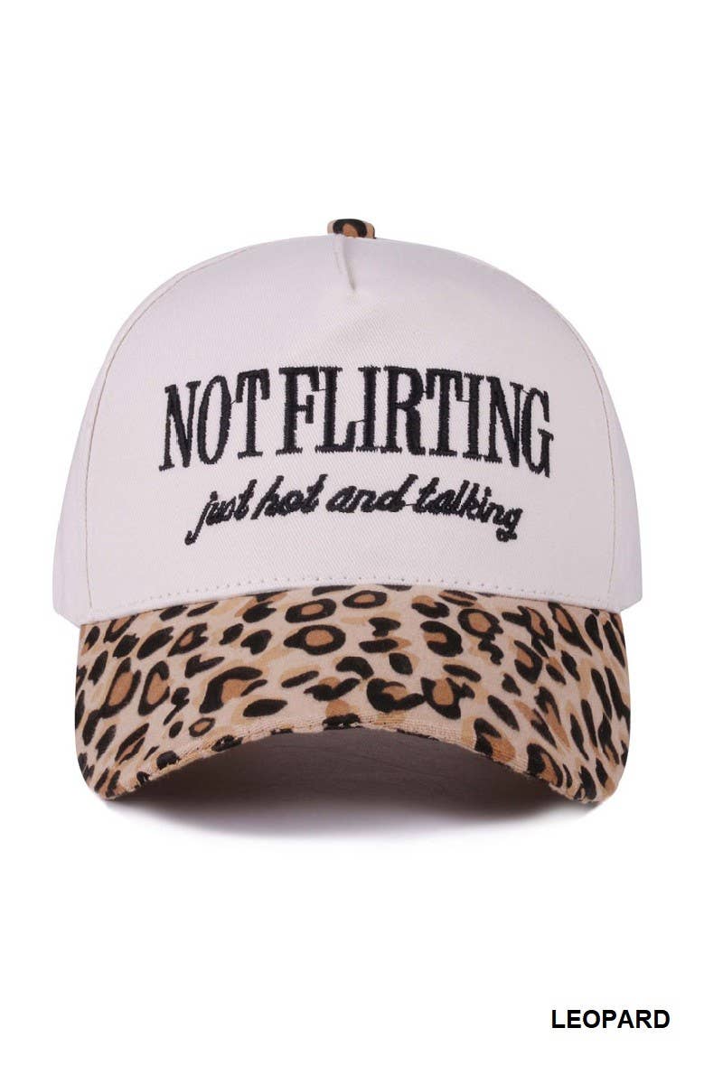 Not Flirting Two Tone Canvas Cotton Cap