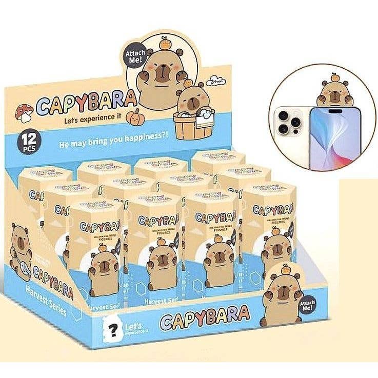 Cute Capybara Phone Decoration Figure Monitor Clip Mini Animal Desk Collectible Toy