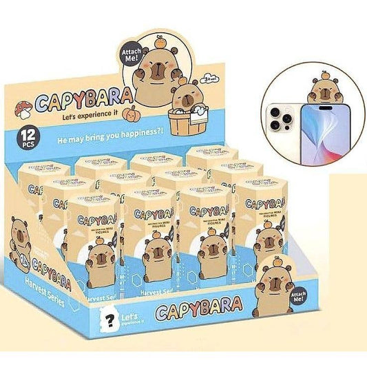 Cute Capybara Phone Decoration Figure Monitor Clip Mini Animal Desk Collectible Toy