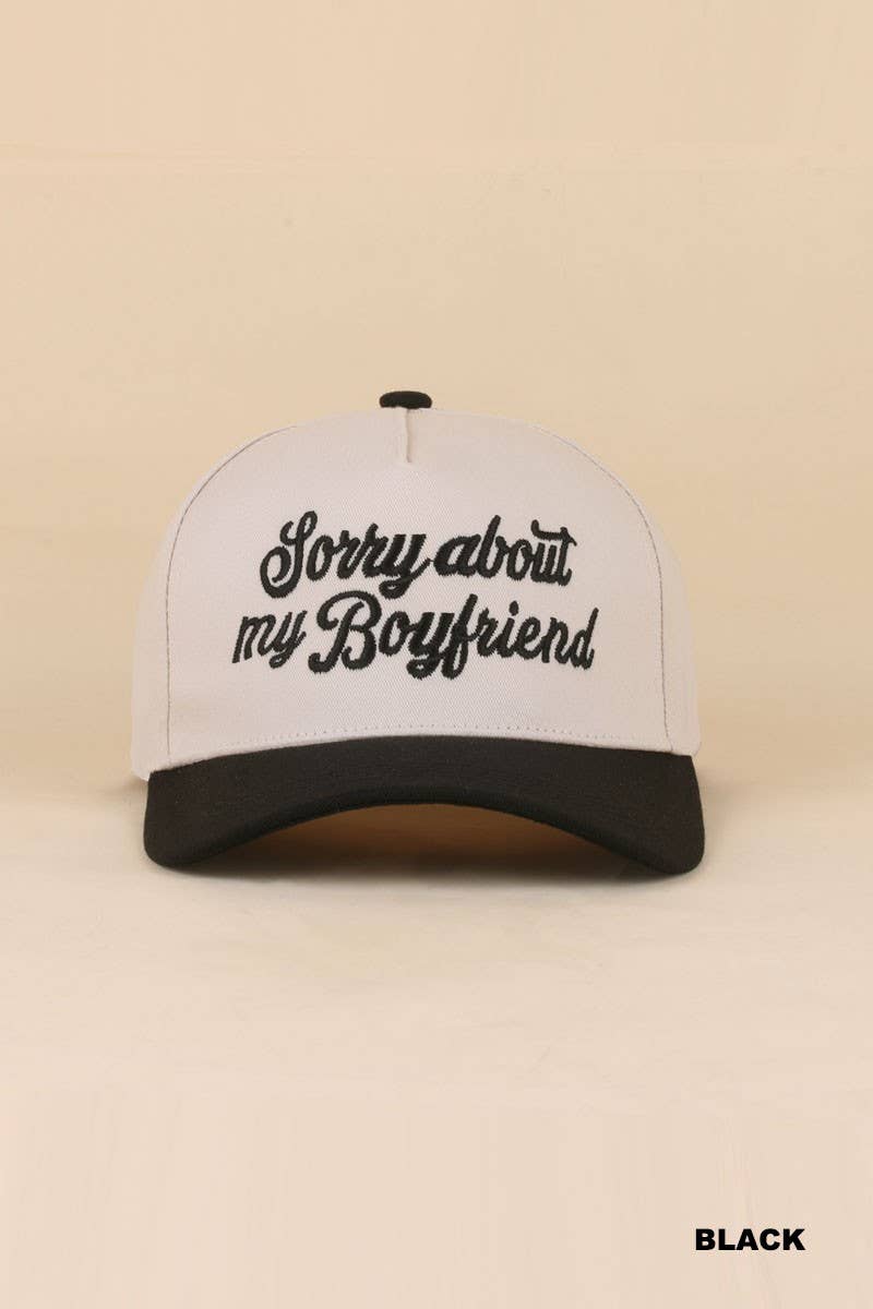 Sorry About My Boyfriend Two Tone Snapback Hat