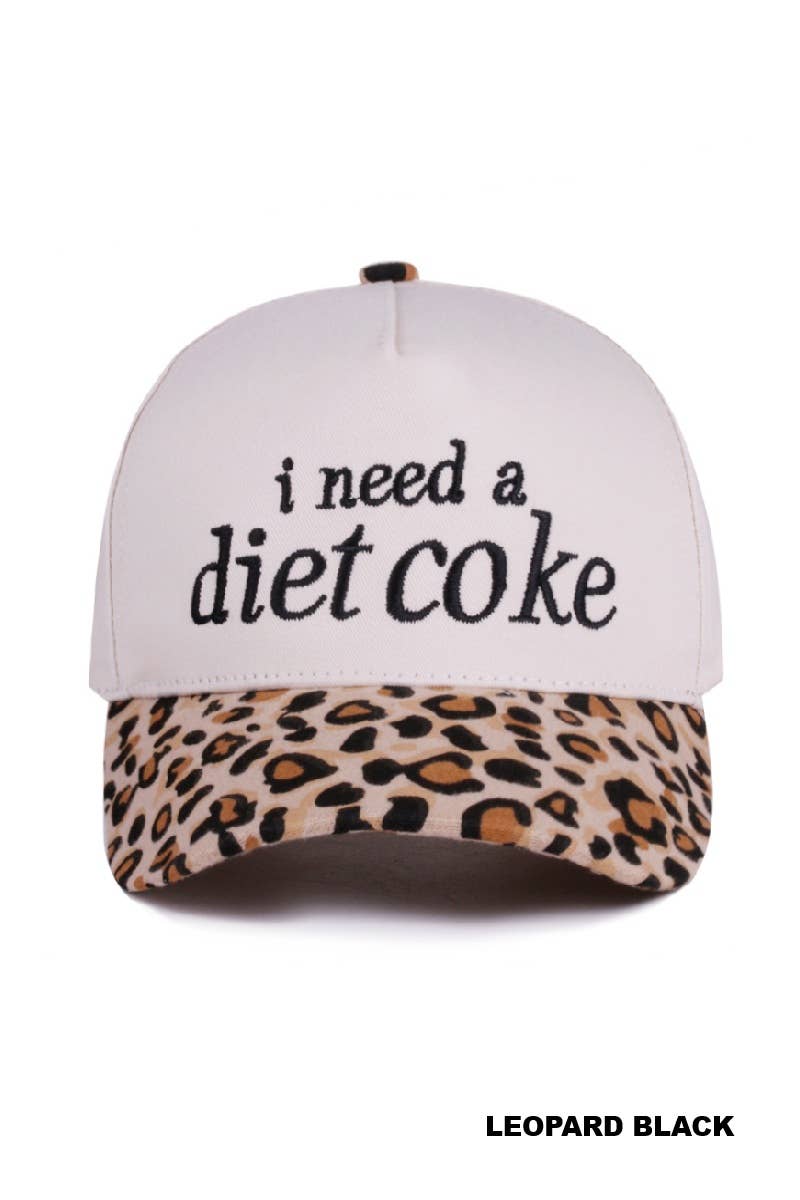 I Need A Diet Coke Two Tone Canvas Cotton Cap SI-28475